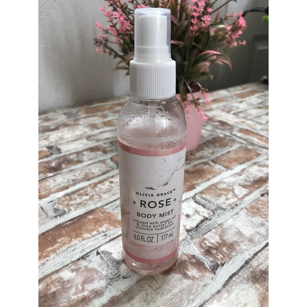 Olivia Grace " Rose " scented body mist -6 fl oz W/ ARGAN OIL AND SHEA BUTTER